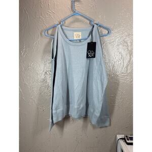 Chaser Womens Cold Shoulder‎ Round Neck Sweatshirt Blue Size Small NWT